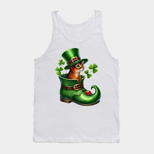 Abyssinian Cat Shoes For Patricks Day Tank Top